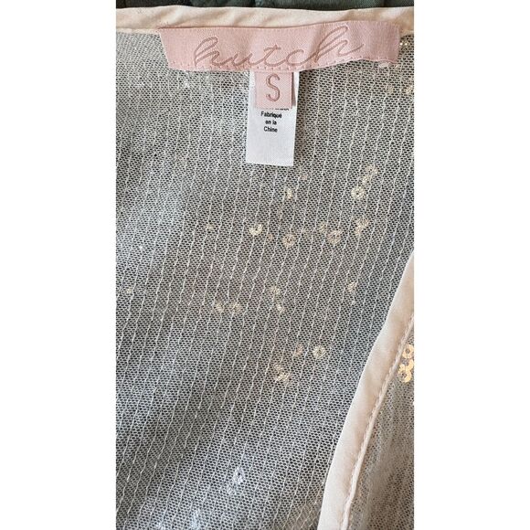 Hutch Anthropologie Jackson Sequin-Embellished Duster White Size S - Picture 6 of 6